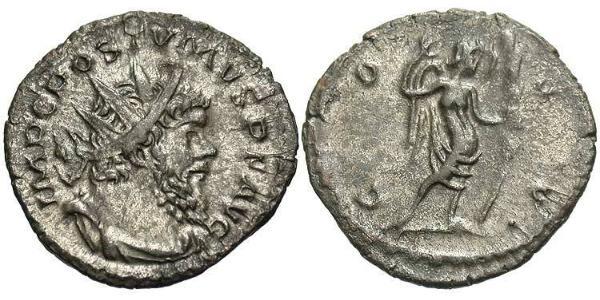 1 Антониниан Галльская империя (260-274) Серебро Марк Латиний Постум (260-268)