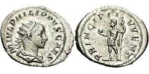 1 Антониниан Римская империя (27BC-395) Серебро Филипп II (237-249)