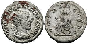 1 Антониниан Римская империя (27BC-395) Серебро Филипп Араб(204-249)