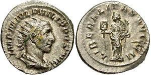 1 Антониниан Римская империя (27BC-395) Серебро Филипп Араб(204-249)