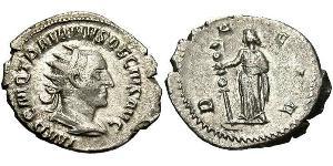 1 Антониниан Римская империя (27BC-395) Серебро Деций Траян (201-251)