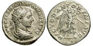 1 Антониниан Римская империя (27BC-395) Серебро Гелиогабал (203-222)