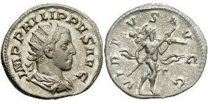 1 Антониниан Римская империя (27BC-395) Серебро Филипп II (237-249)