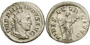 1 Антониниан Римская империя (27BC-395) Серебро Филипп Араб(204-249)