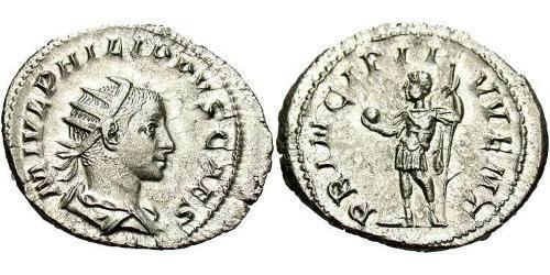 1 Антониниан Римская империя (27BC-395) Серебро Филипп II (237-249)
