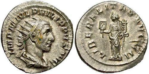 1 Антониниан Римская империя (27BC-395) Серебро Филипп Араб(204-249)