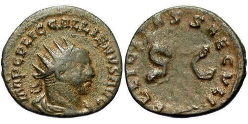 1 Антониниан Римская империя (27BC-395) Серебро Галлиен (218-268)