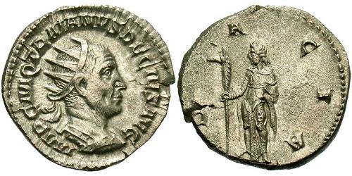 1 Антониниан Римская империя (27BC-395) Серебро Деций Траян (201-251)