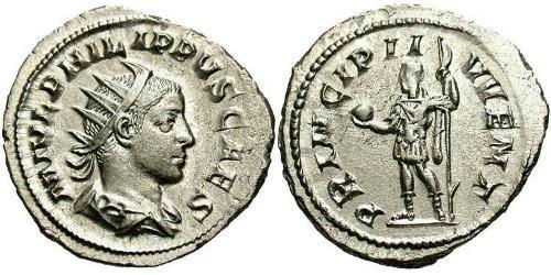 1 Антониниан Римская империя (27BC-395) Серебро Филипп II (237-249)