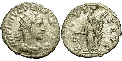 1 Антониниан Римская империя (27BC-395) Серебро Филипп II (237-249)