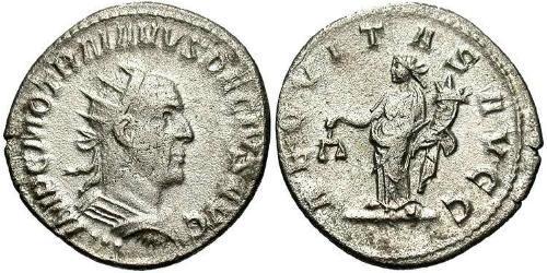 1 Антониниан Римская империя (27BC-395) Серебро Деций Траян (201-251)