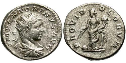 1 Антониниан Римская империя (27BC-395) Серебро Гелиогабал (203-222)