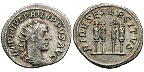 1 Антониниан Римская империя (27BC-395) Серебро Филипп Араб(204-249)