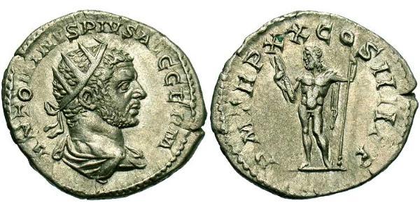 1 Антониниан Римская империя (27BC-395) Серебро Каракалла (188-217)