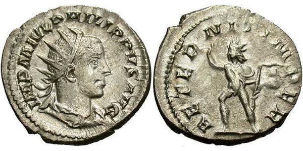 1 Антониниан Римская империя (27BC-395) Серебро Филипп II (237-249)