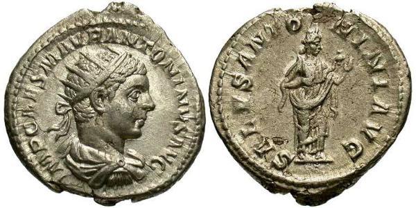1 Антониниан Римская империя (27BC-395) Серебро Гелиогабал (203-222)