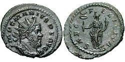 1 Антониниан Галльская империя (260-274) Серебро (билон) Марк Аврелий Марий (?-269)