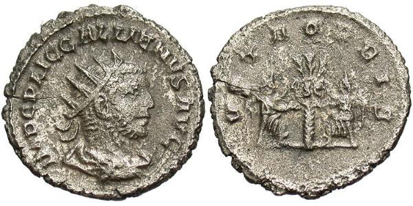 1 Антониниан Римская империя (27BC-395) Серебро (билон) Галлиен (218-268)