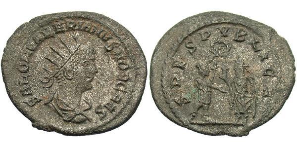 1 Антониниан Римская империя (27BC-395) Серебро (билон) Салонин (242 - 260)