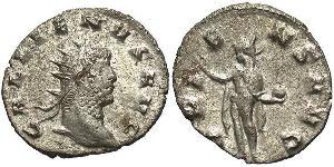 1 Антониниан Римская империя (27BC-395) Серебро/Медь Галлиен (218-268)