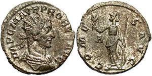 1 Антониниан Римская империя (27BC-395) Серебро/Медь Проб (232-282)