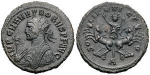 1 Антониниан Римская империя (27BC-395) Серебро/Медь Проб (232-282)