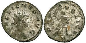1 Антониниан Римская империя (27BC-395) Серебро/Медь Галлиен (218-268)