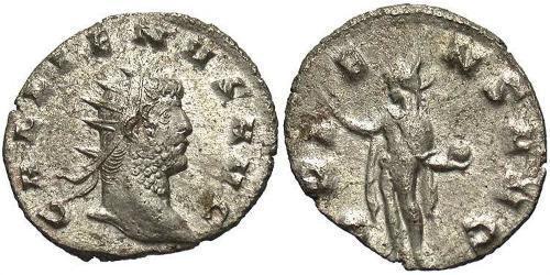 1 Антониниан Римская империя (27BC-395) Серебро/Медь Галлиен (218-268)