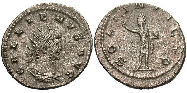 1 Антониниан Римская империя (27BC-395) Серебро/Медь Галлиен (218-268)