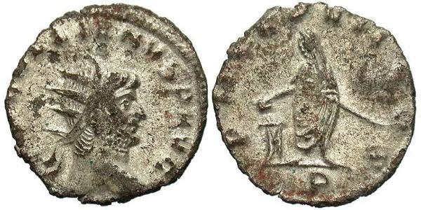 1 Антониниан Римская империя (27BC-395) Серебро/Медь Галлиен (218-268)