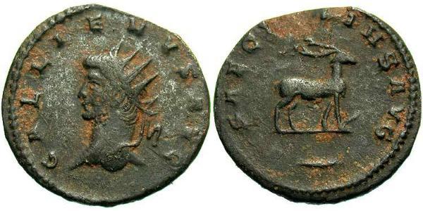 1 Антониниан Римская империя (27BC-395) Серебро/Медь Галлиен (218-268)