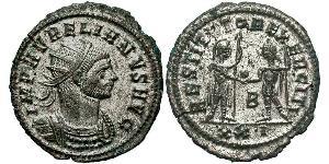 1 Антонініан Римська імперія (27BC-395) Мідь/Срібло Авреліан (215-275)