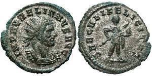 1 Антонініан Римська імперія (27BC-395) Мідь/Срібло Авреліан (215-275)