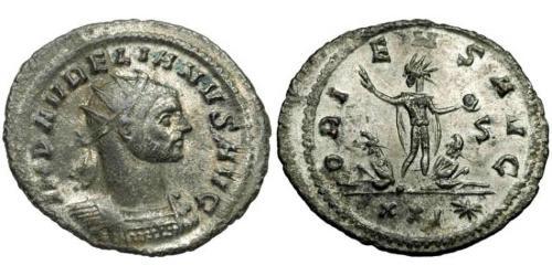 1 Антонініан Римська імперія (27BC-395) Мідь/Срібло Авреліан (215-275)