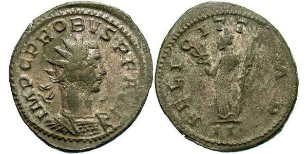1 Антонініан Римська імперія (27BC-395) Мідь/Срібло Проб (232-282)