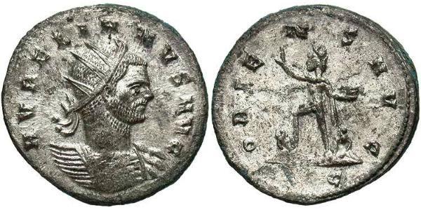 1 Антонініан Римська імперія (27BC-395) Мідь/Срібло Авреліан (215-275)