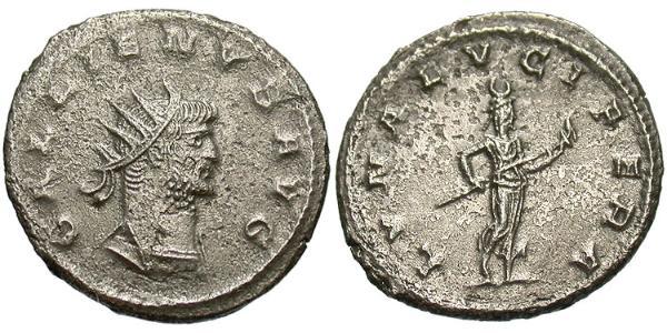 1 Антонініан Римська імперія (27BC-395) Мідь/Срібло Галліен (218-268)