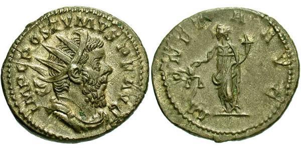 1 Антонініан Галльська імперія (260-274) Срібло Марк Латиній Постум (260-268)