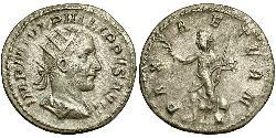 1 Антонініан Римська імперія (27BC-395) Срібло Філіпп Араб (204-249)