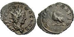 1 Антонініан Римська імперія (27BC-395) Срібло Валеріан  II (?-258)