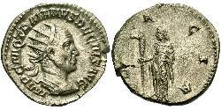 1 Антонініан Римська імперія (27BC-395) Срібло Децій Траян (201-251)