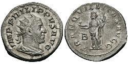 1 Антонініан Римська імперія (27BC-395) Срібло Філіпп Араб (204-249)
