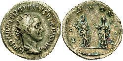 1 Антонініан Римська імперія (27BC-395) Срібло Децій Траян (201-251)