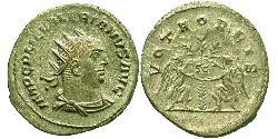 1 Антонініан Римська імперія (27BC-395) Срібло Валеріан I (193-260)