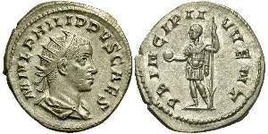 1 Антонініан Римська імперія (27BC-395) Срібло Філіп II (237-249)