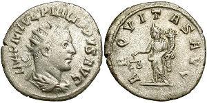1 Антонініан Римська імперія (27BC-395) Срібло Філіп II (237-249)