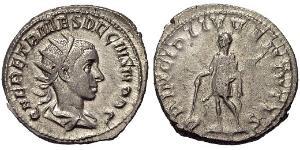 1 Антонініан Римська імперія (27BC-395) Срібло Геренній Етруск (227-251)