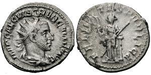 1 Антонініан Римська імперія (27BC-395) Срібло Требоніан Галл (206-253)