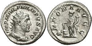 1 Антонініан Римська імперія (27BC-395) Срібло Філіпп Араб (204-249)
