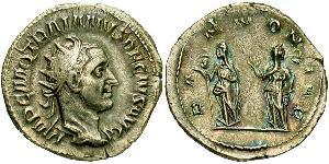 1 Антонініан Римська імперія (27BC-395) Срібло Децій Траян (201-251)